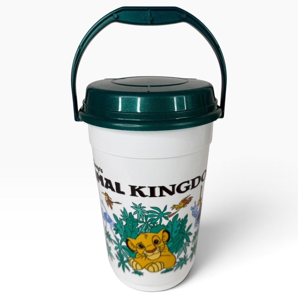 Disney World Popcorn Bucket Lion King Animal Kingdom 1992 Souvenir 9" Vintage
